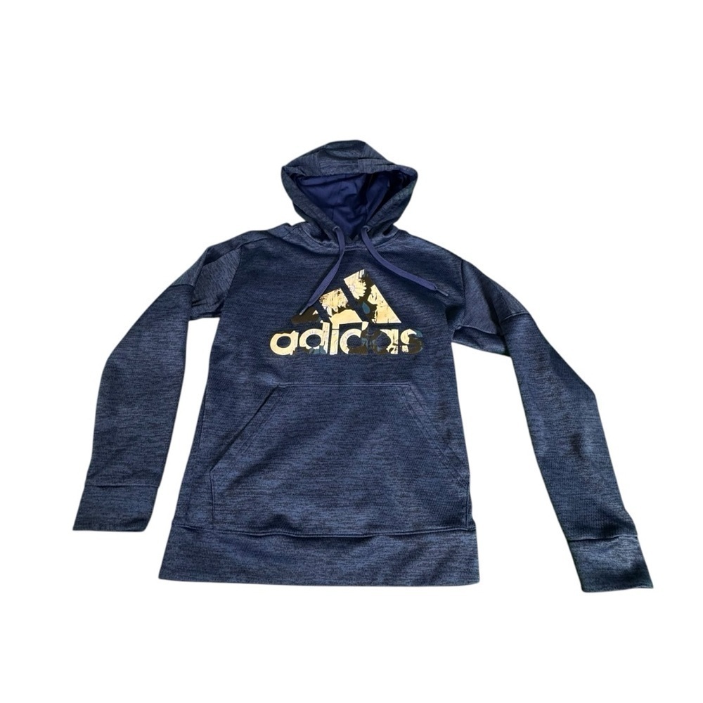 Adidas Floral Badge of Sport (BOS) Hooded Sweatshirt Size XS